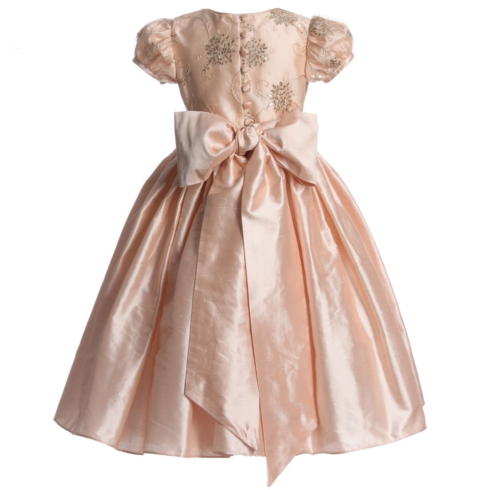 Nicki Macfarlane-Peach Pink Silk Dress | Childrensalon Outlet