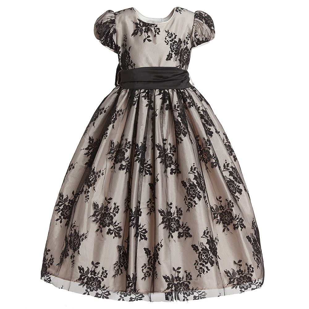 Nicki Macfarlane - Pink & Black Lace Dress | Childrensalon