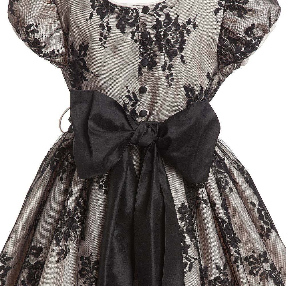 Pink black lace dress shop