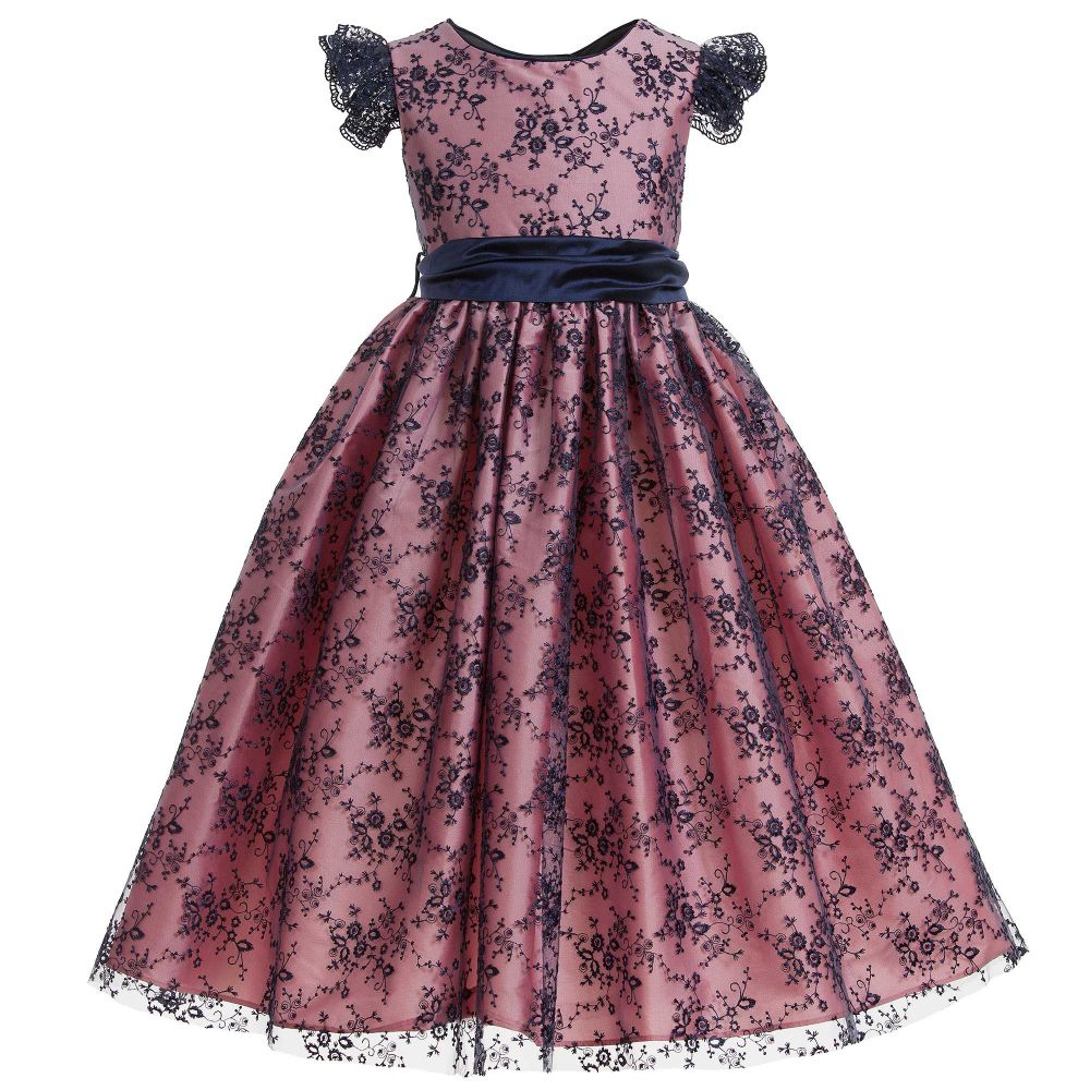 Nicki Macfarlane - Pink & Blue Lace Dress | Childrensalon