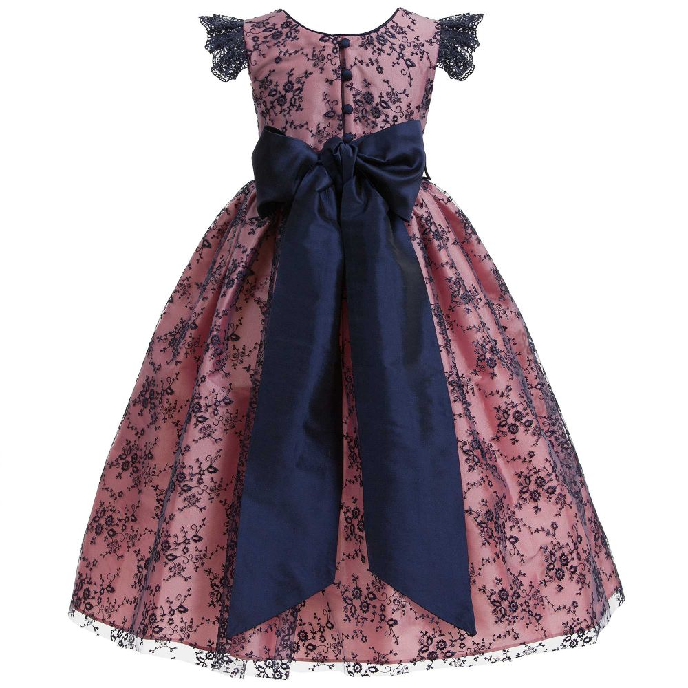 Nicki Macfarlane-Pink & Blue Lace Dress | Childrensalon Outlet