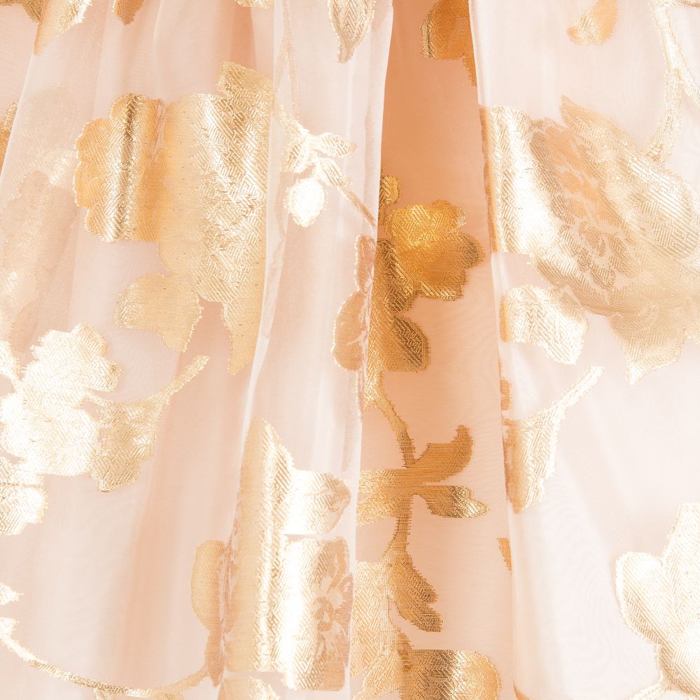 Nicki Macfarlane Rose Gold Silk Sash Dress Childrensalon Outlet