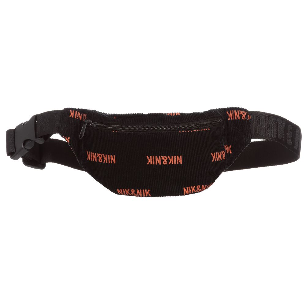 NIK&NIK - Black Corduroy Belt Bag (24cm) | Childrensalon