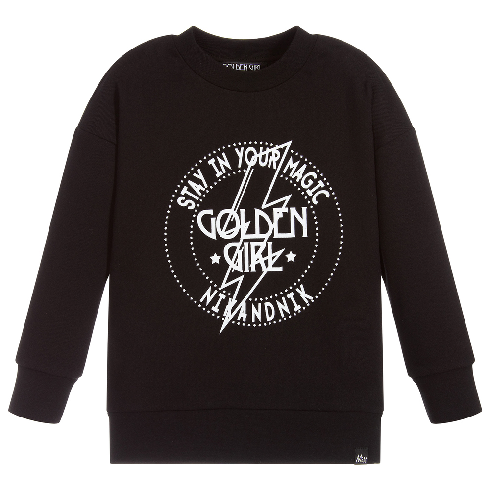 NIK&NIK - Black Cotton Sweatshirt | Childrensalon