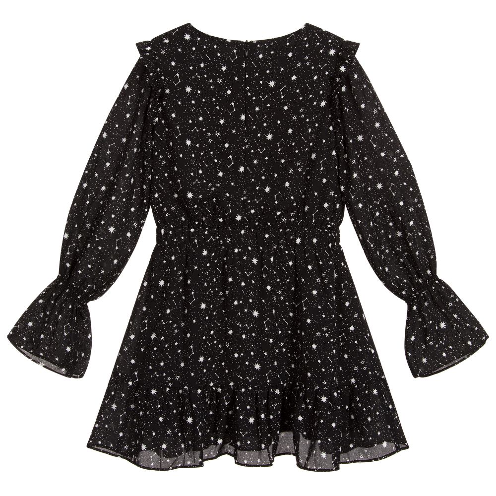 NIK&NIK-Black Dress with Star Print | Childrensalon Outlet