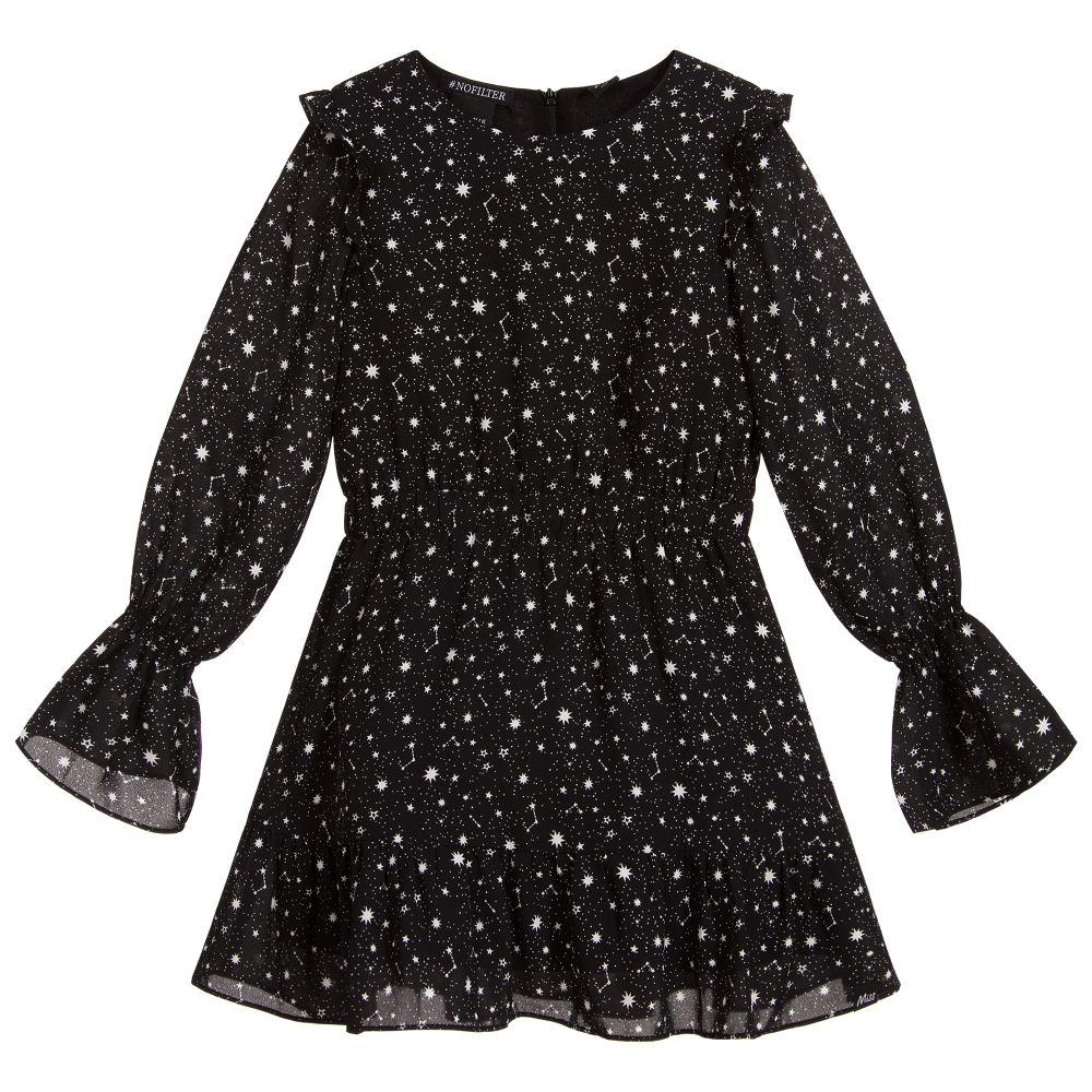 Black dress cheap with white stars