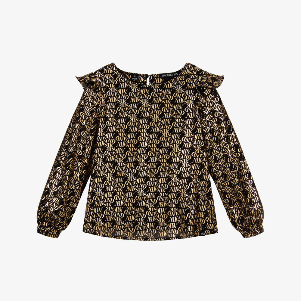 NIK&NIK-Черно-золотистая блузка | Childrensalon Outlet