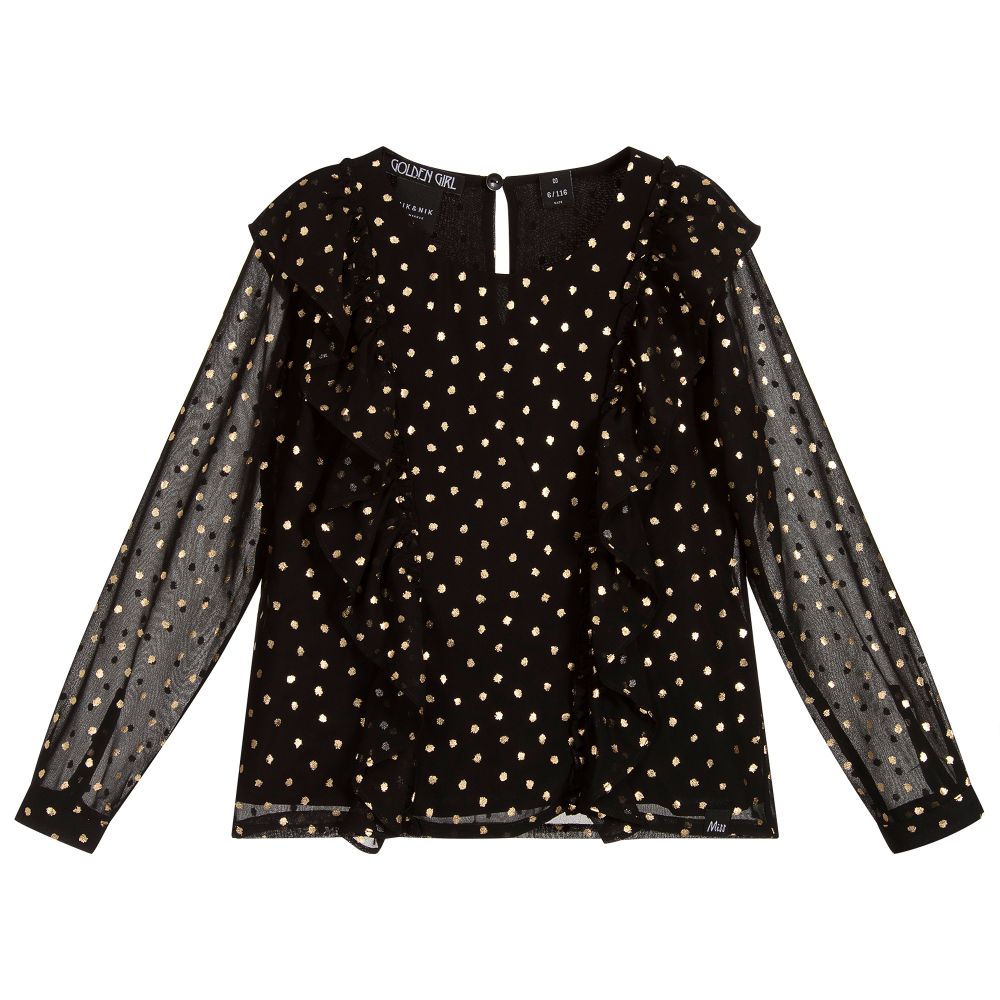 Gold cheap chiffon blouse