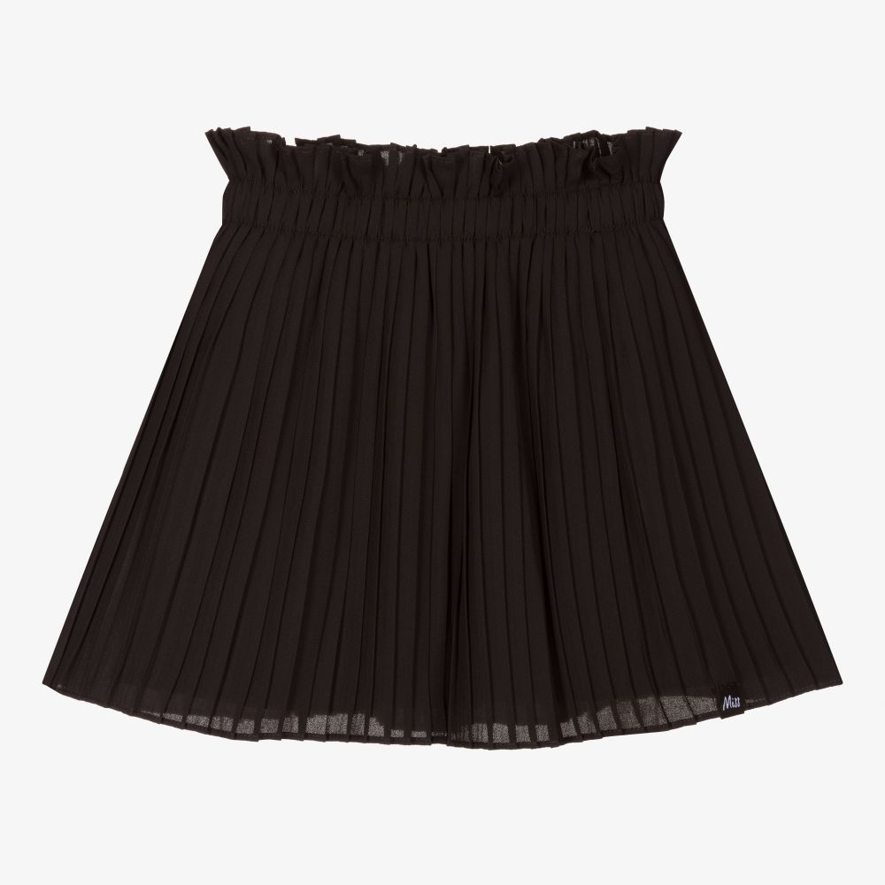 NIK&NIK - Black Pleated Chiffon Skirt | Childrensalon