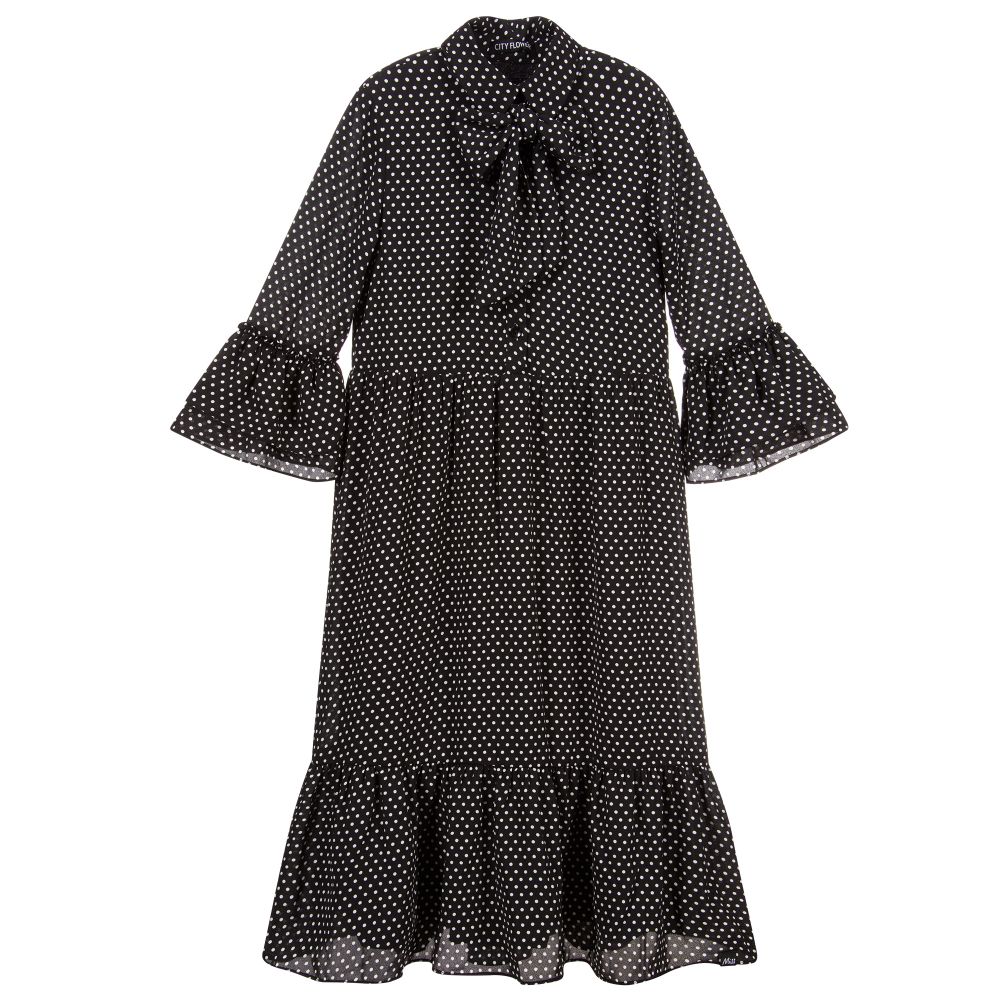 NIK&NIK - Gepunktetes Kleid in Schwarz und Weiß | Childrensalon