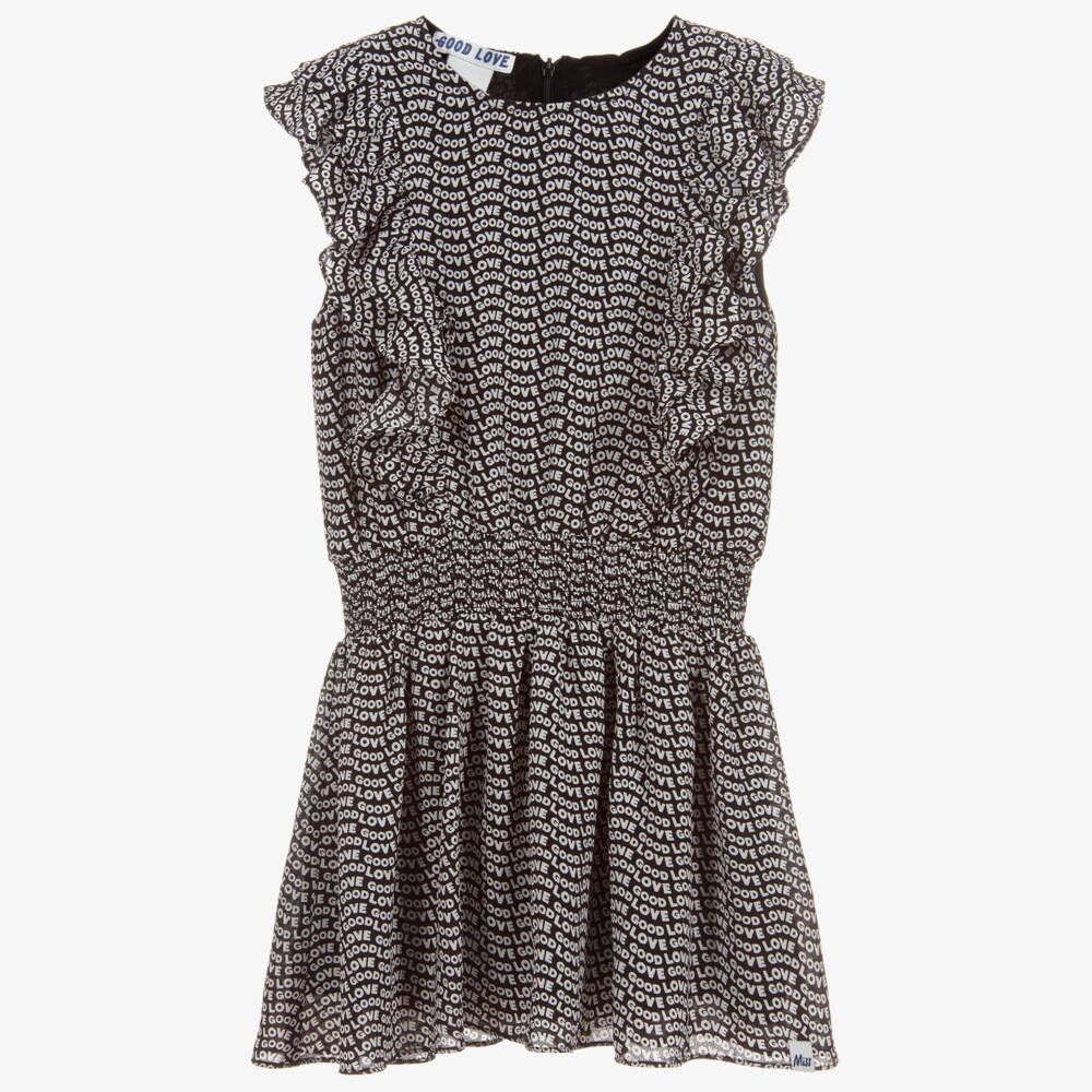 NIK&NIK-Black & White Ruffle Dress | Childrensalon Outlet