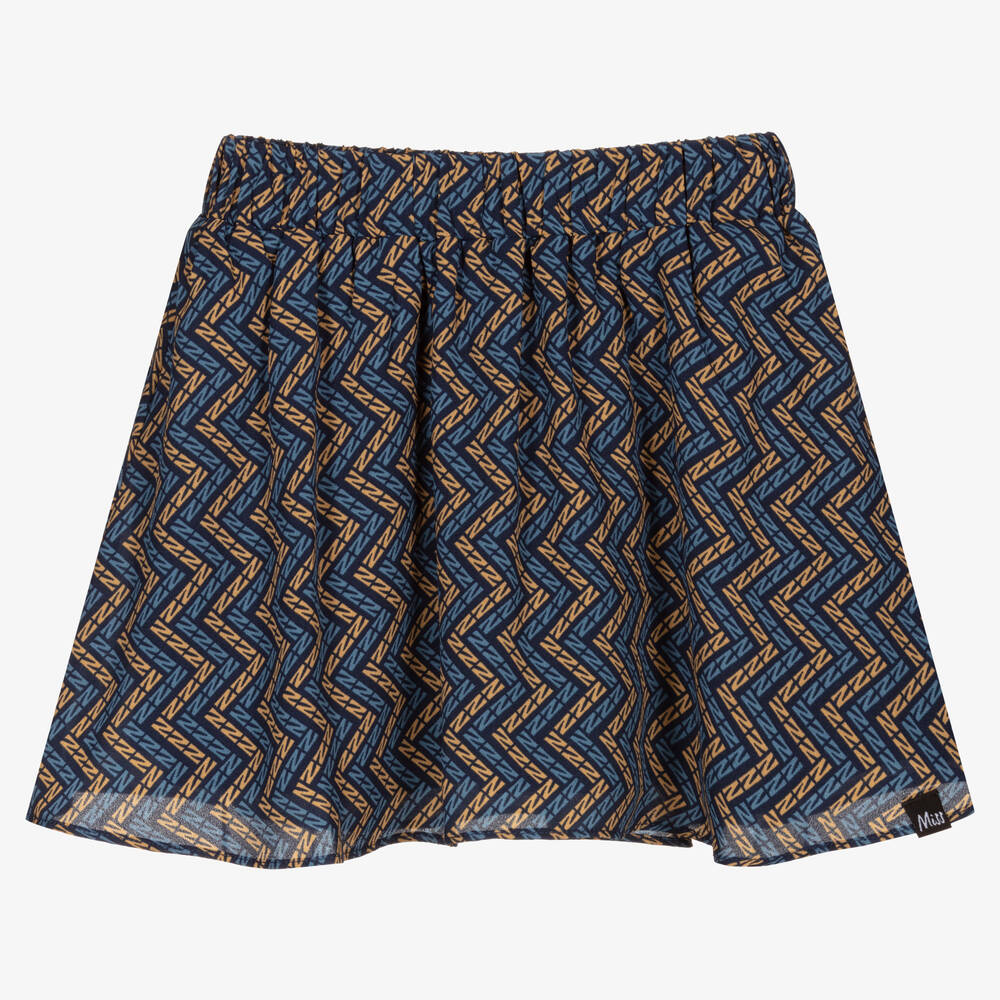 NIK&NIK - Blue Chiffon Zigzag Skirt | Childrensalon