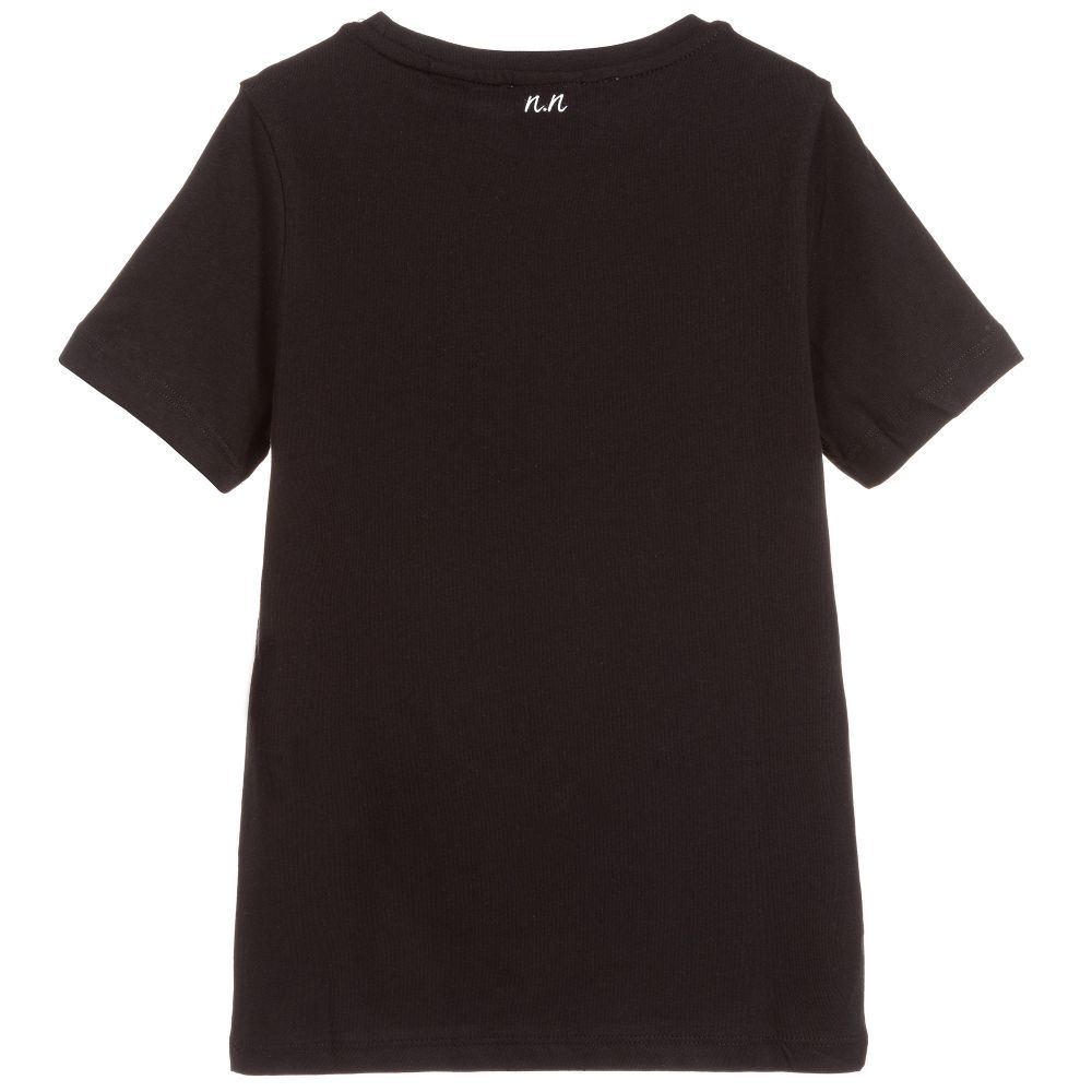 NIK&NIK-Boys Black Cotton T-Shirt | Childrensalon Outlet