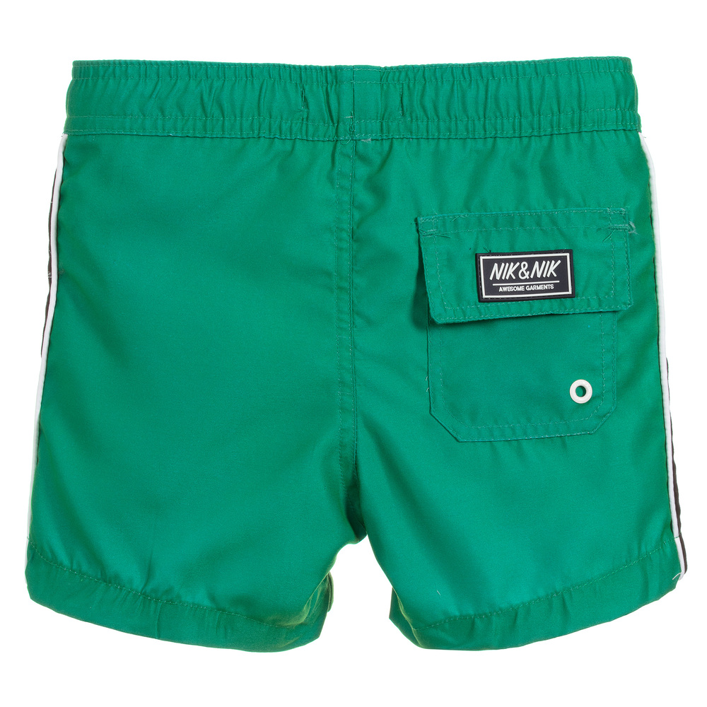 NIK&NIK-Boys Green Swim Shorts | Childrensalon Outlet