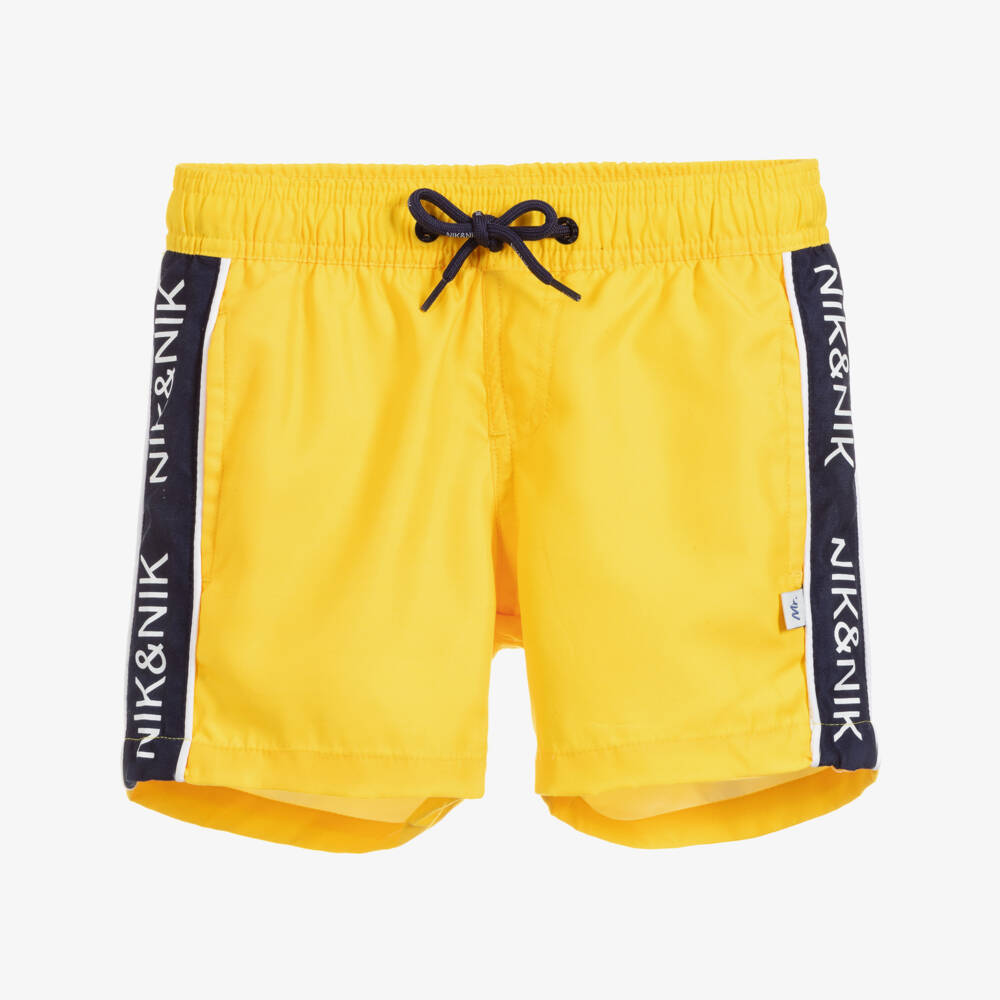 NIK&NIK-Boys Yellow Swim Shorts | Childrensalon Outlet