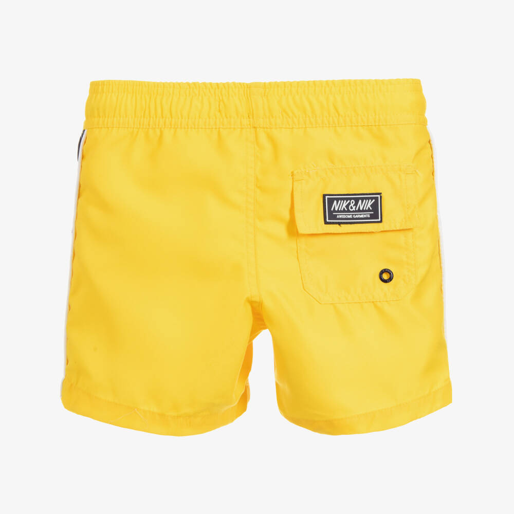 NIK&NIK-Boys Yellow Swim Shorts | Childrensalon Outlet