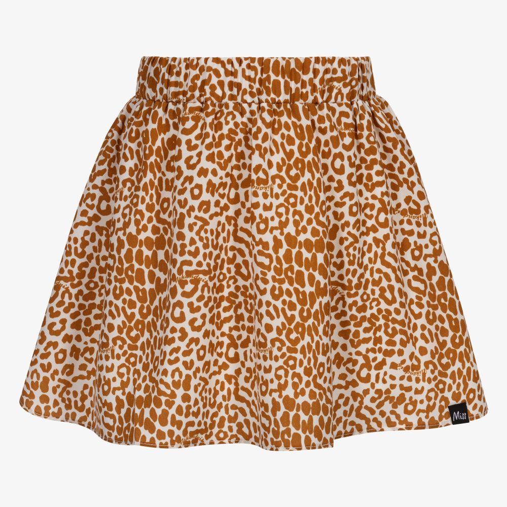 NIK&NIK - Brown Leopard Print Skirt | Childrensalon