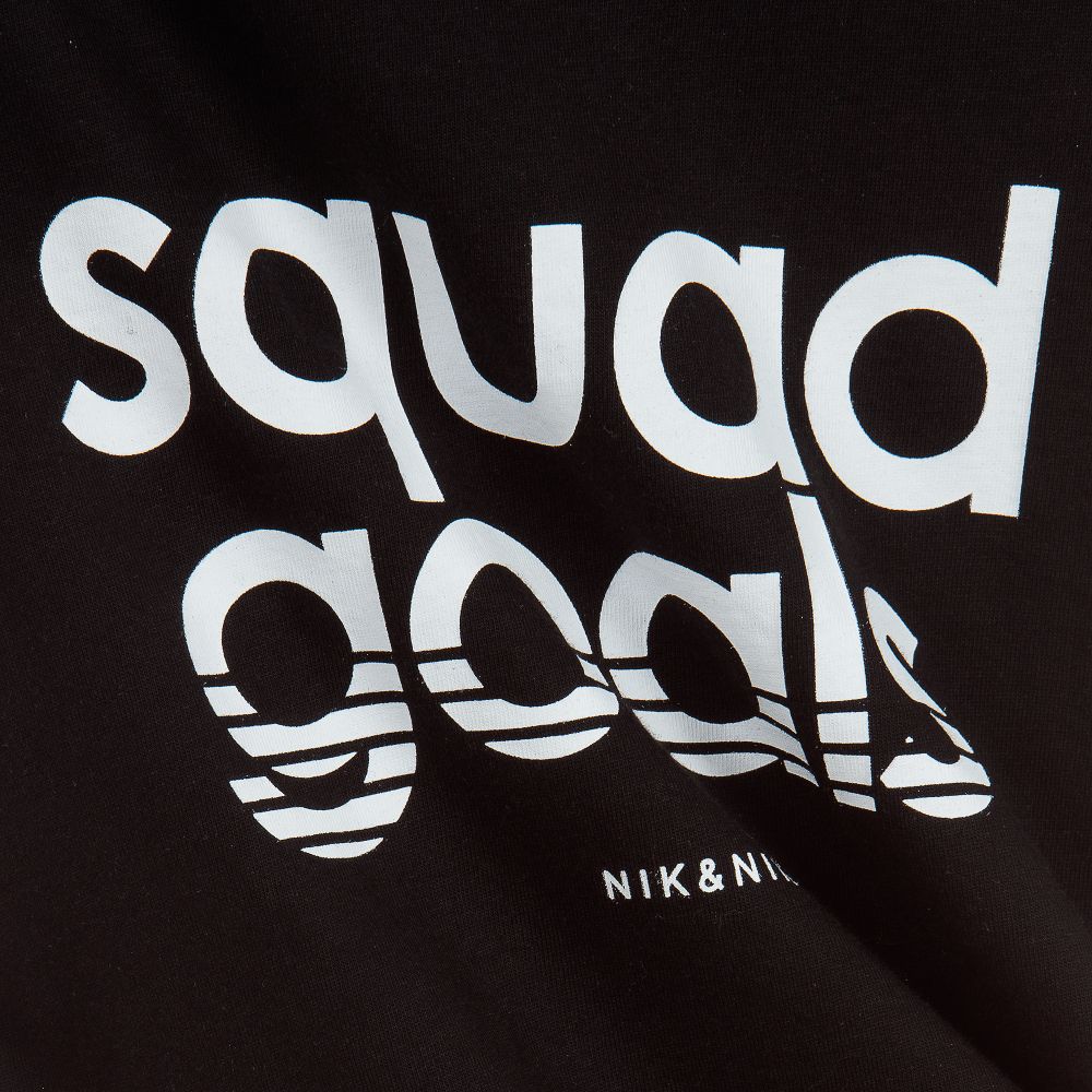 NIK&NIK-تي شيرت قطن لون أسود للبنات | Childrensalon Outlet