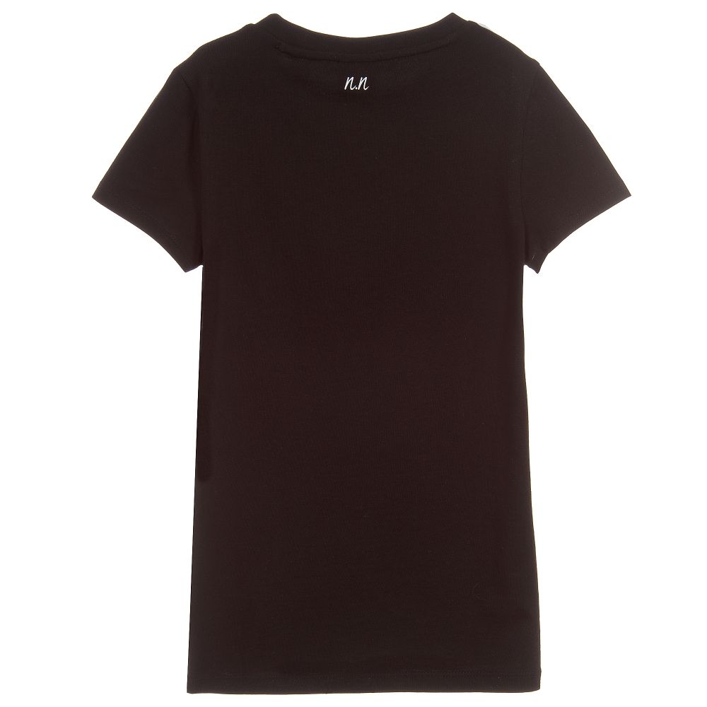 NIK&NIK-تي شيرت قطن لون أسود للبنات | Childrensalon Outlet