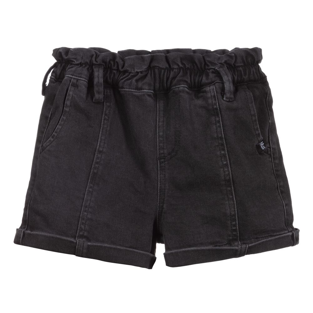 NIK&NIK-Girls Black Denim Shorts | Childrensalon Outlet