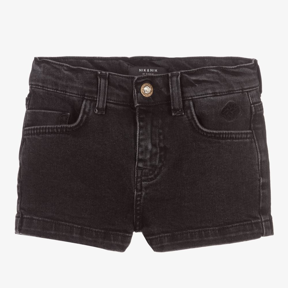 NIK&NIK - Schwarze Jeans-Shorts für Mädchen | Childrensalon