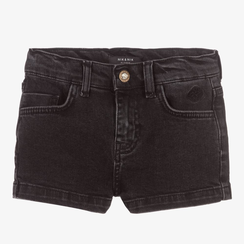 Girls black denim shorts sale