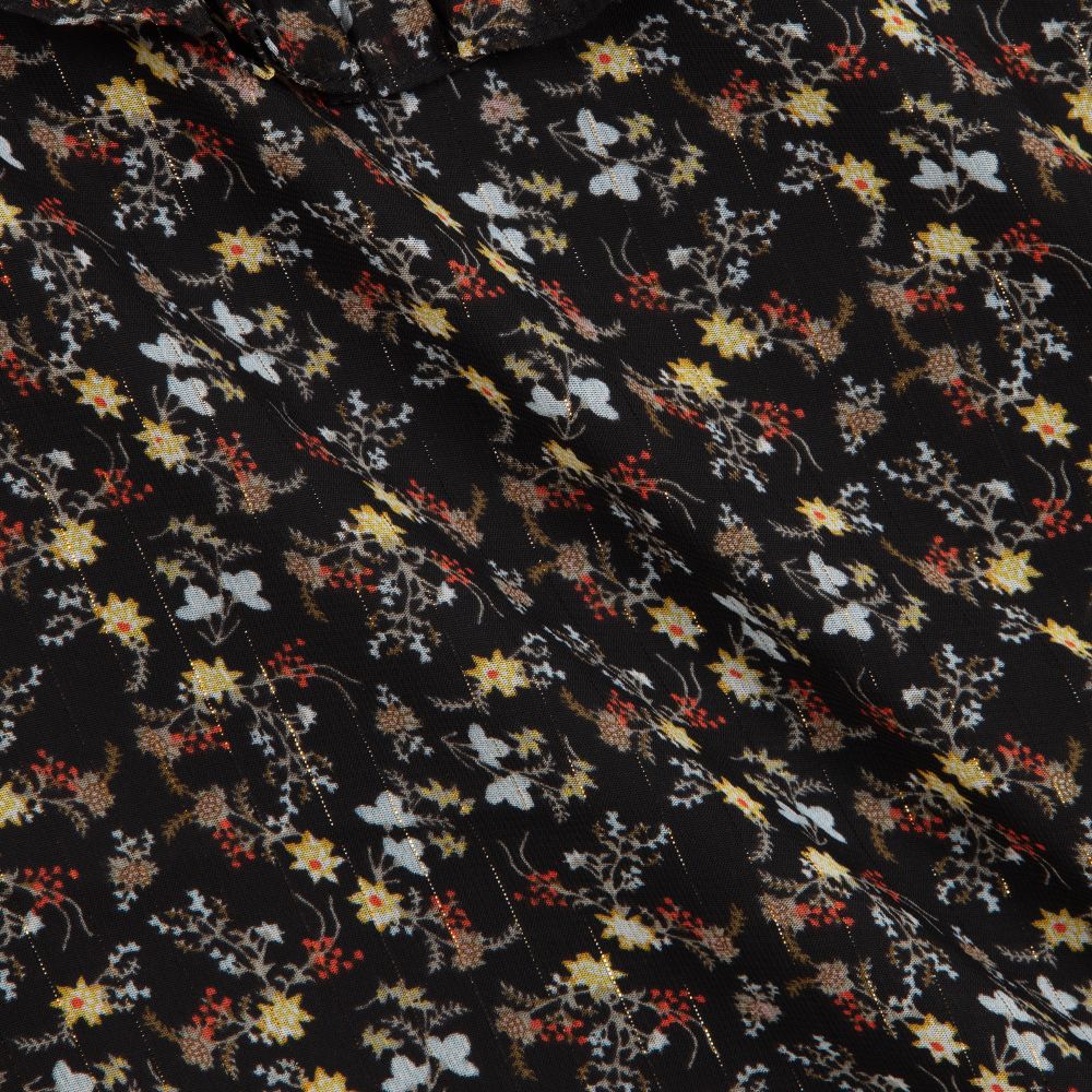 NIK&NIK-Черная блузка с цветочным рисунком для девочек | Childrensalon Outlet