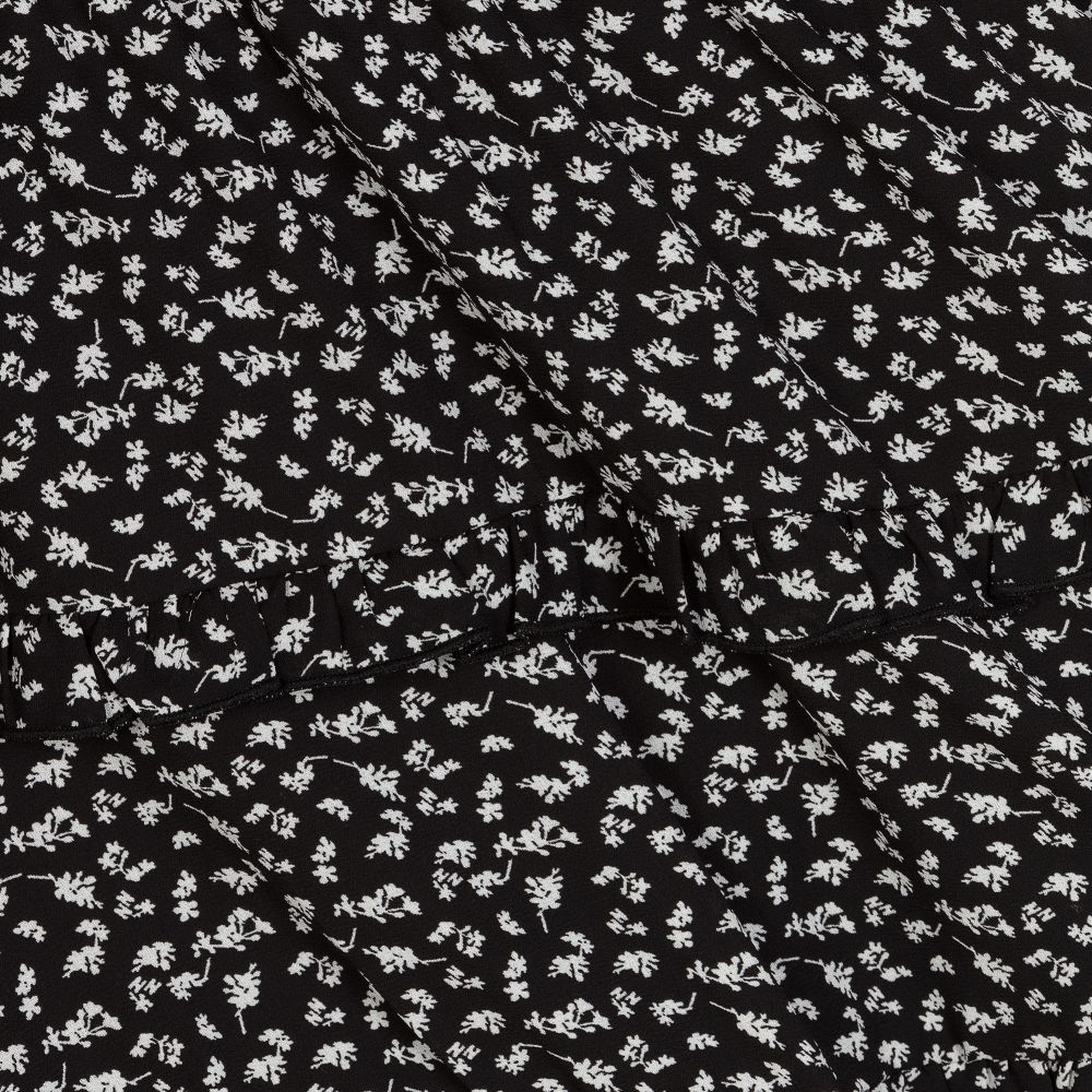 نك آند نك-فستان كريب لون أسود بطبعة ورود | Childrensalon Outlet