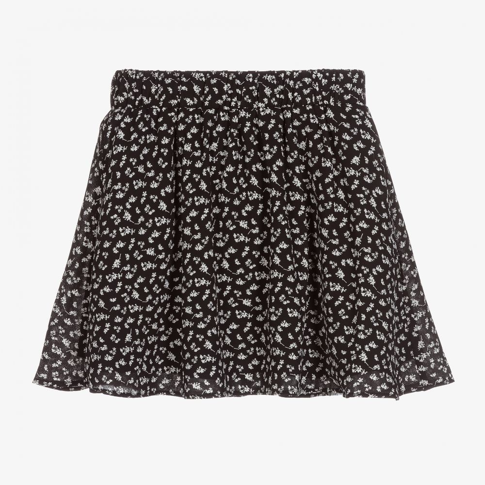 NIK&NIK-Girls Black Floral Skirt | Childrensalon Outlet