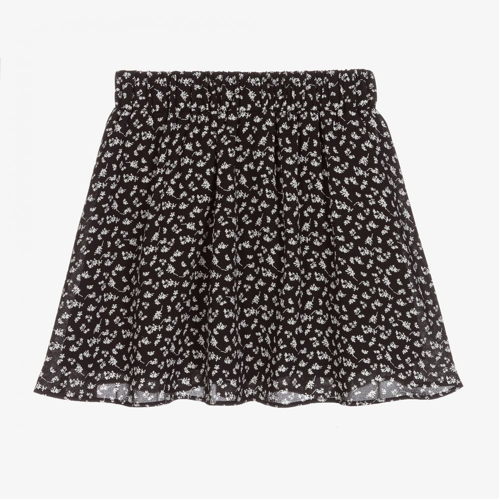 NIK&NIK - Girls Black Floral Skirt | Childrensalon