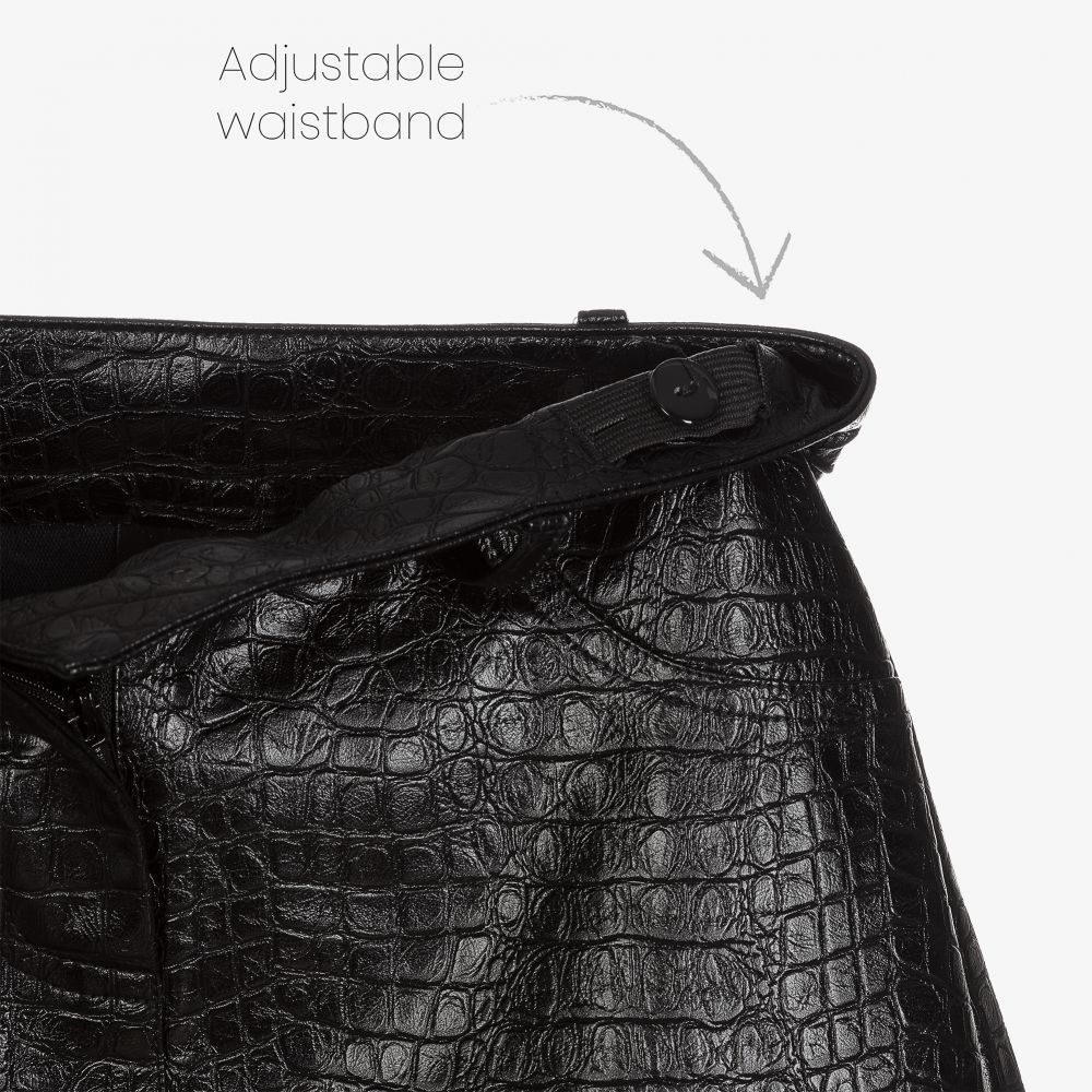 NIK&NIK-Черная юбка с имитацией крокодиловой кожи для девочек | Childrensalon Outlet