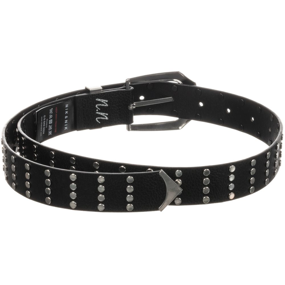 NIK&NIK - Girls Black Studded Belt | Childrensalon Outlet