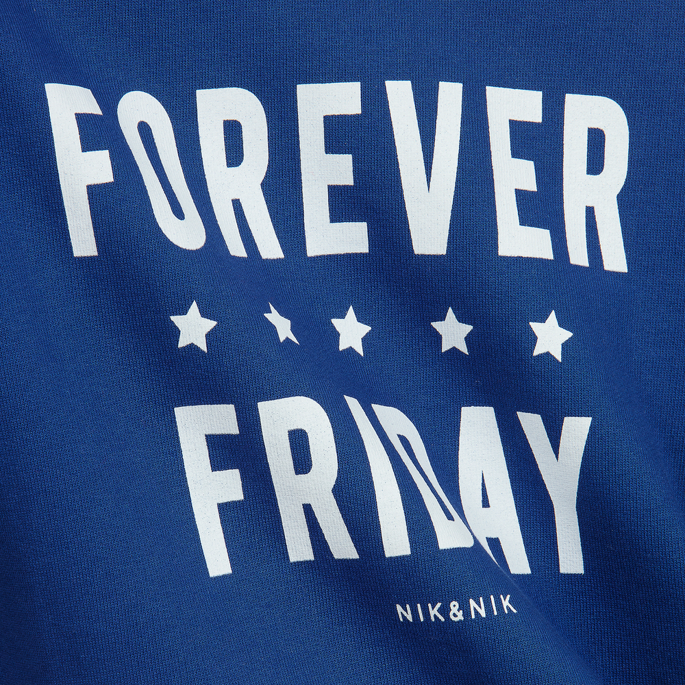 NIK&NIK-Girls Blue Cotton Sweatshirt | Childrensalon Outlet