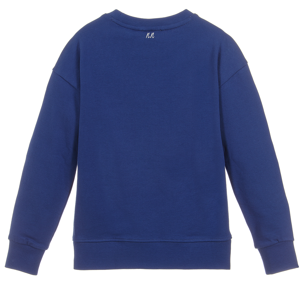 NIK&NIK-Girls Blue Cotton Sweatshirt | Childrensalon Outlet