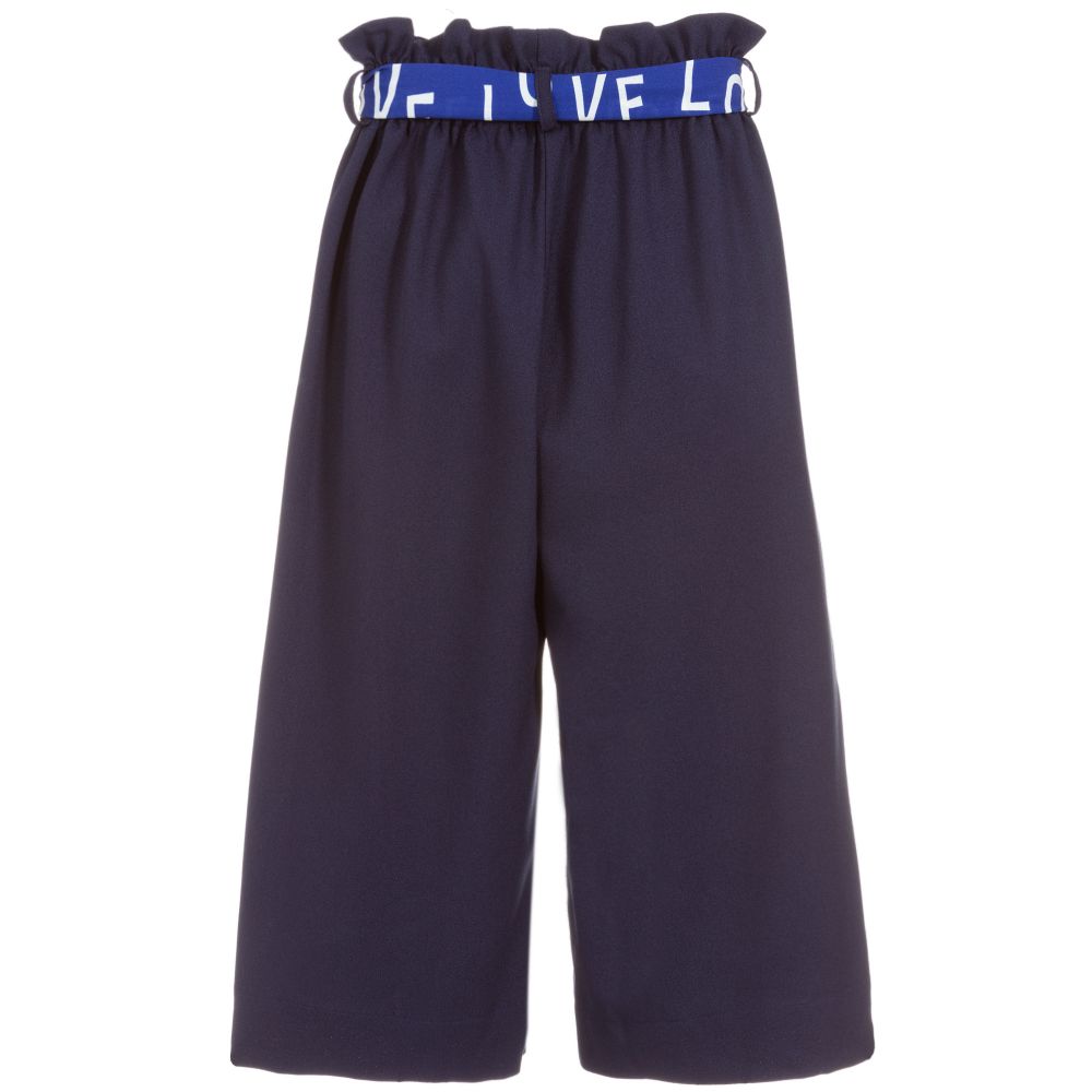 NIK&NIK-بنطلون كولوت كريب لون كحلي للبنات | Childrensalon Outlet