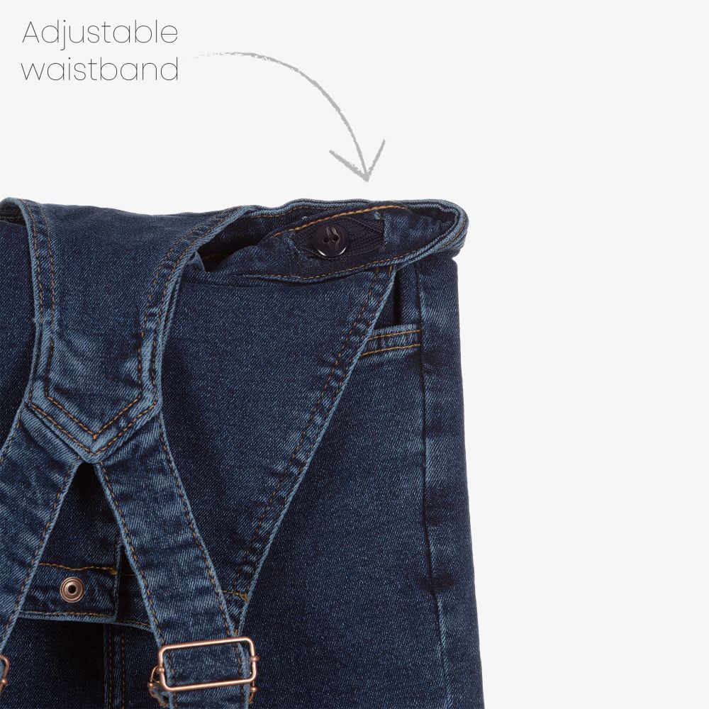 NIK&NIK-Girls Blue Denim Dungarees | Childrensalon Outlet