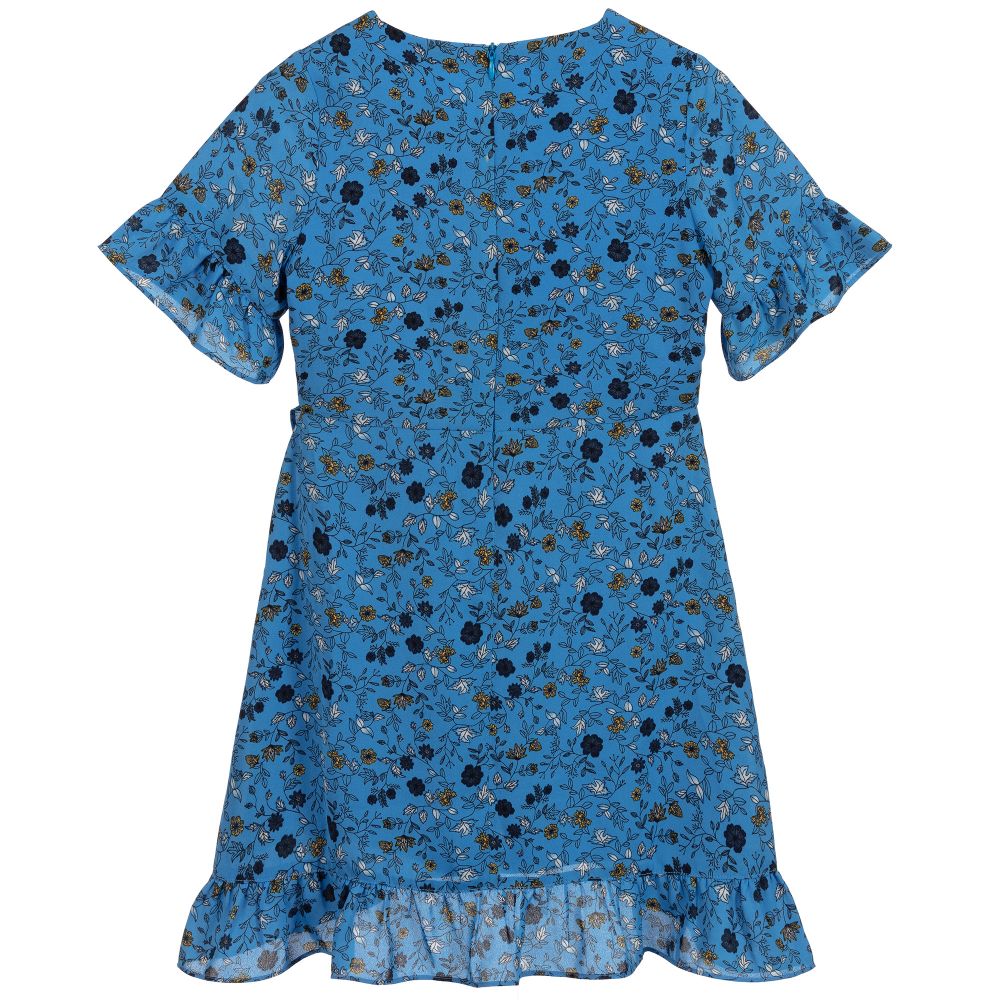 NIK&NIK-فستان لون أزرق بطبعة ورود | Childrensalon Outlet