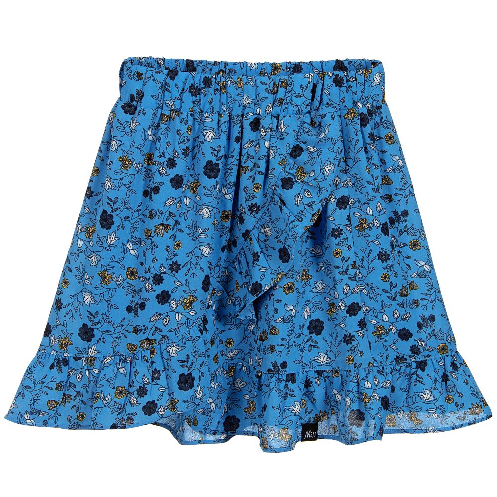 NIK&NIK - Girls Blue Floral Skirt | Childrensalon
