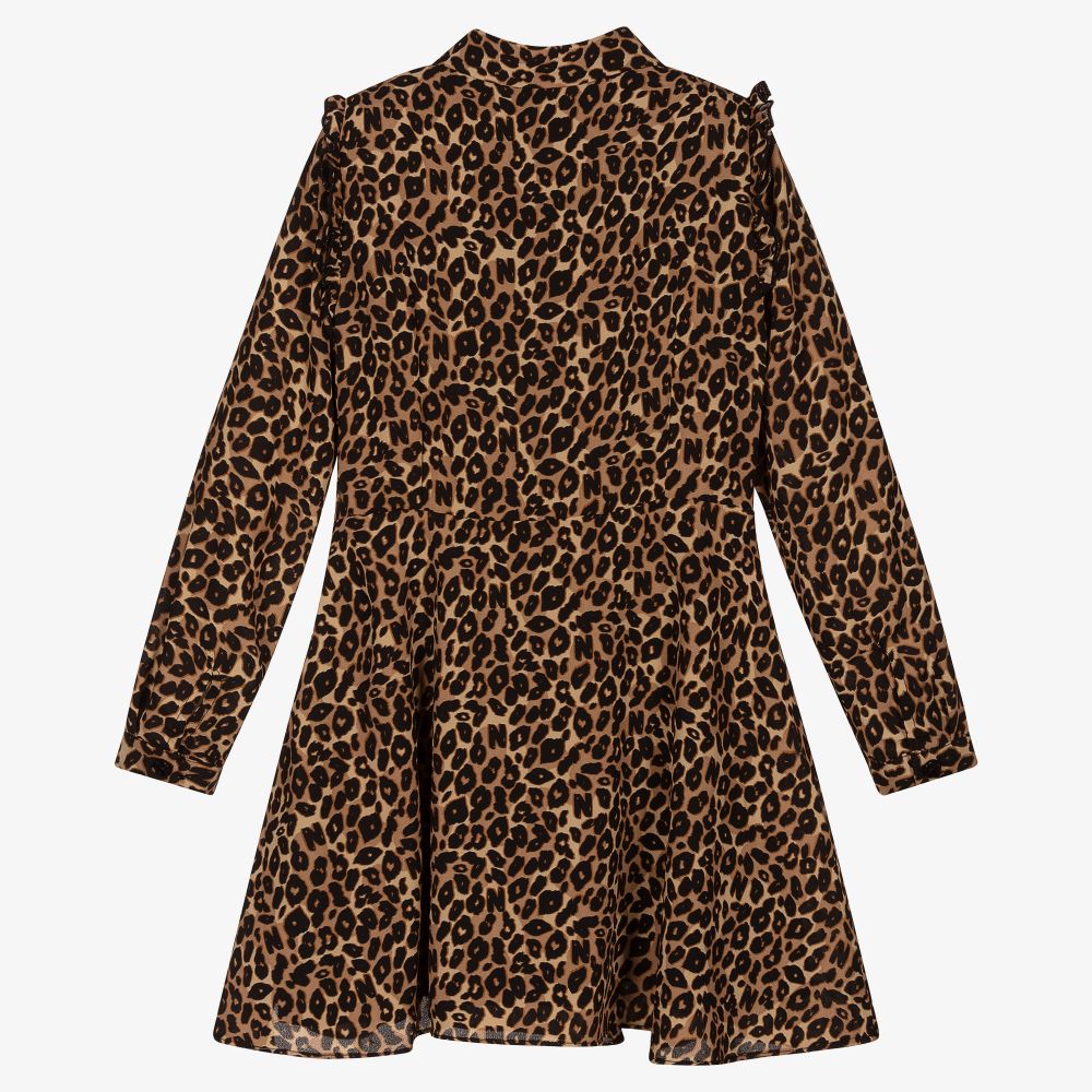 NIK&NIK-Girls Brown Leopard Dress | Childrensalon Outlet