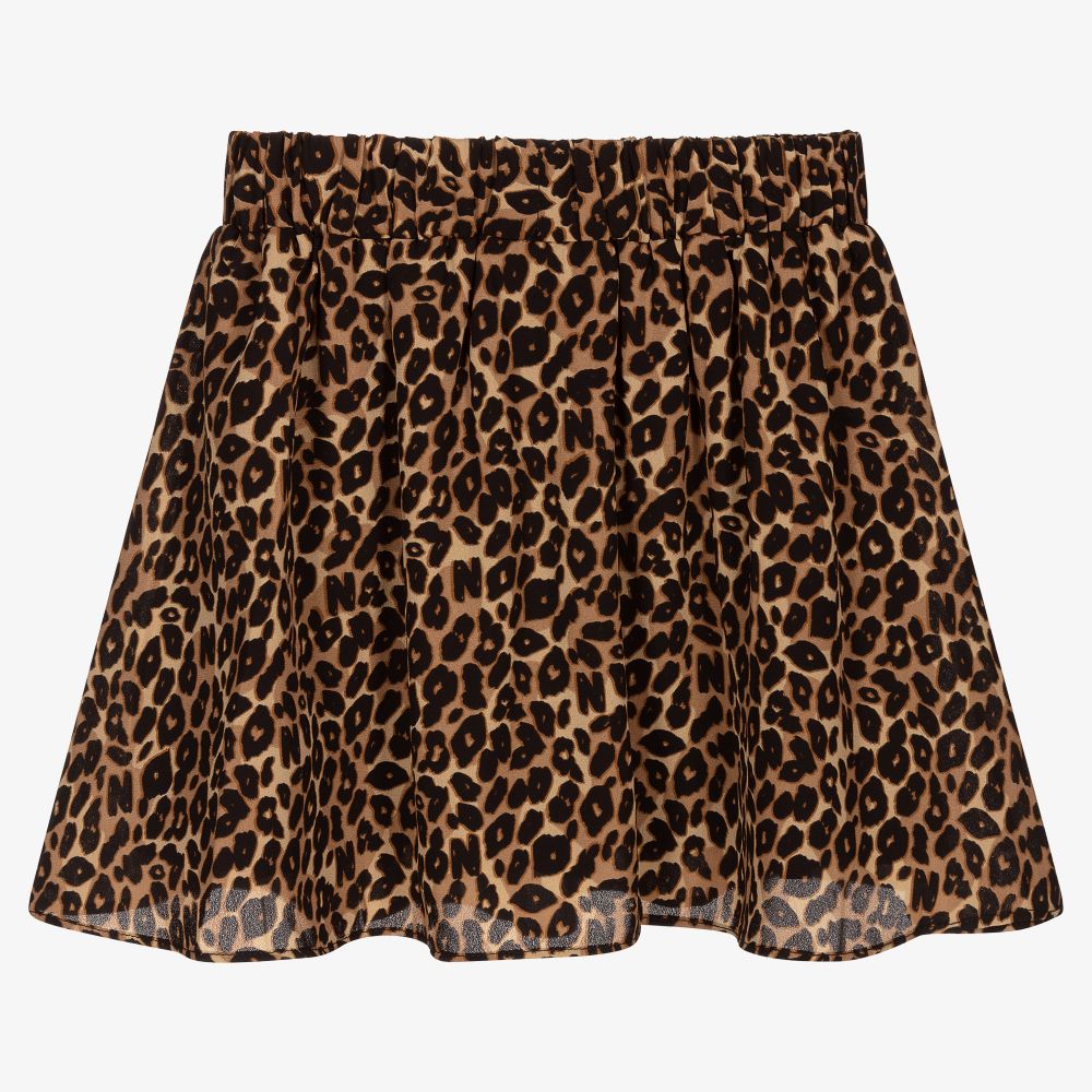 NIK&NIK-Girls Brown Leopard Skirt | Childrensalon Outlet