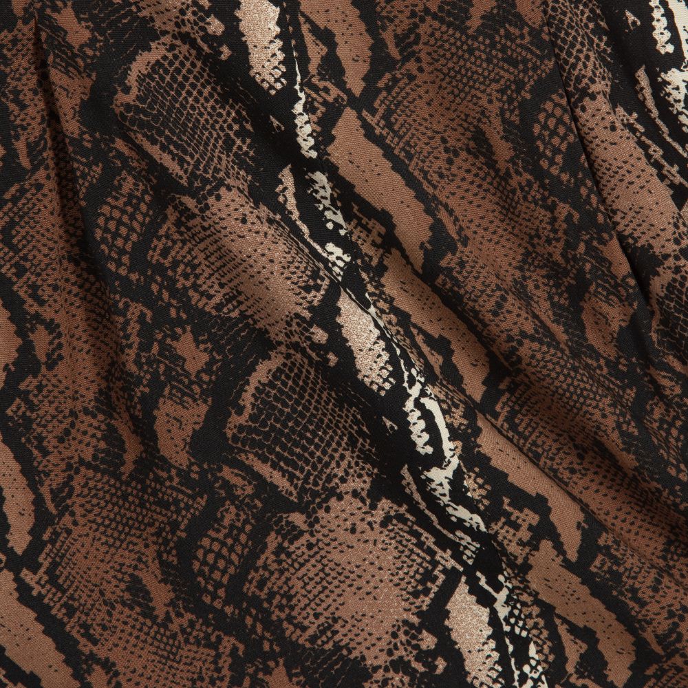 NIK&NIK-فستان فيسكوز لون بنّي بطبعة جلد الثعبان | Childrensalon Outlet