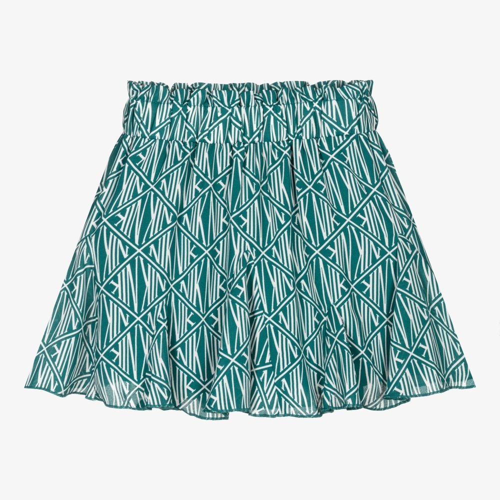 NIK&NIK-Girls Green Logo Chiffon Skirt | Childrensalon Outlet