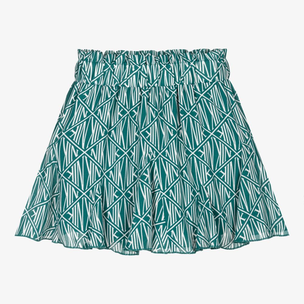 NIK&NIK - Girls Green Logo Chiffon Skirt | Childrensalon