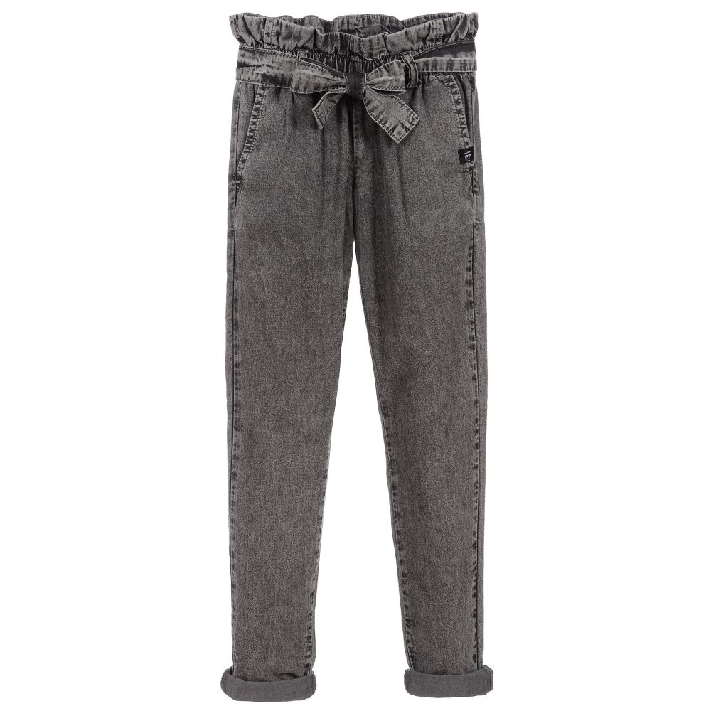 NIK&NIK - Girls Grey Cotton Trousers | Childrensalon