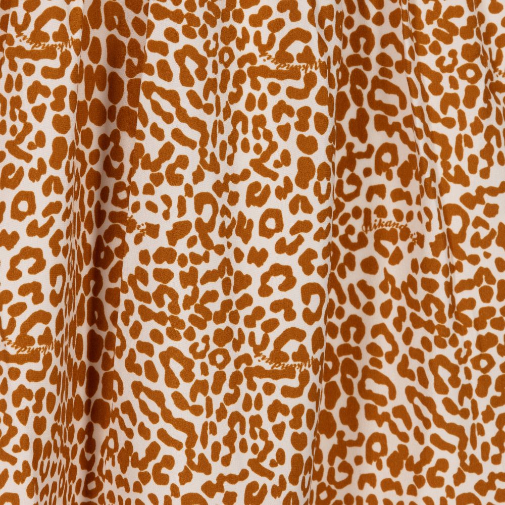 NIK&NIK-فستان حرير لون بيج وعاجي بطبعة جلد النمر | Childrensalon Outlet