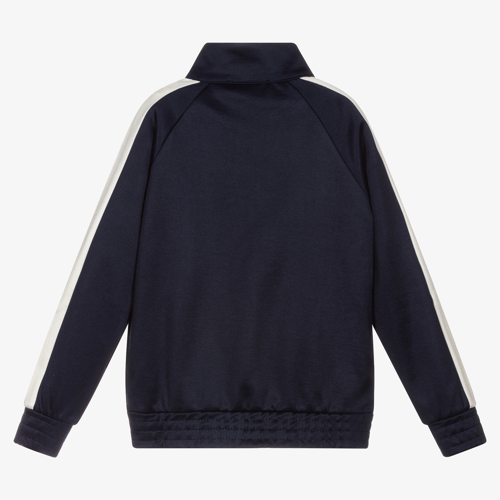 NIK&NIK-Girls Navy Blue Zip-up Top | Childrensalon Outlet