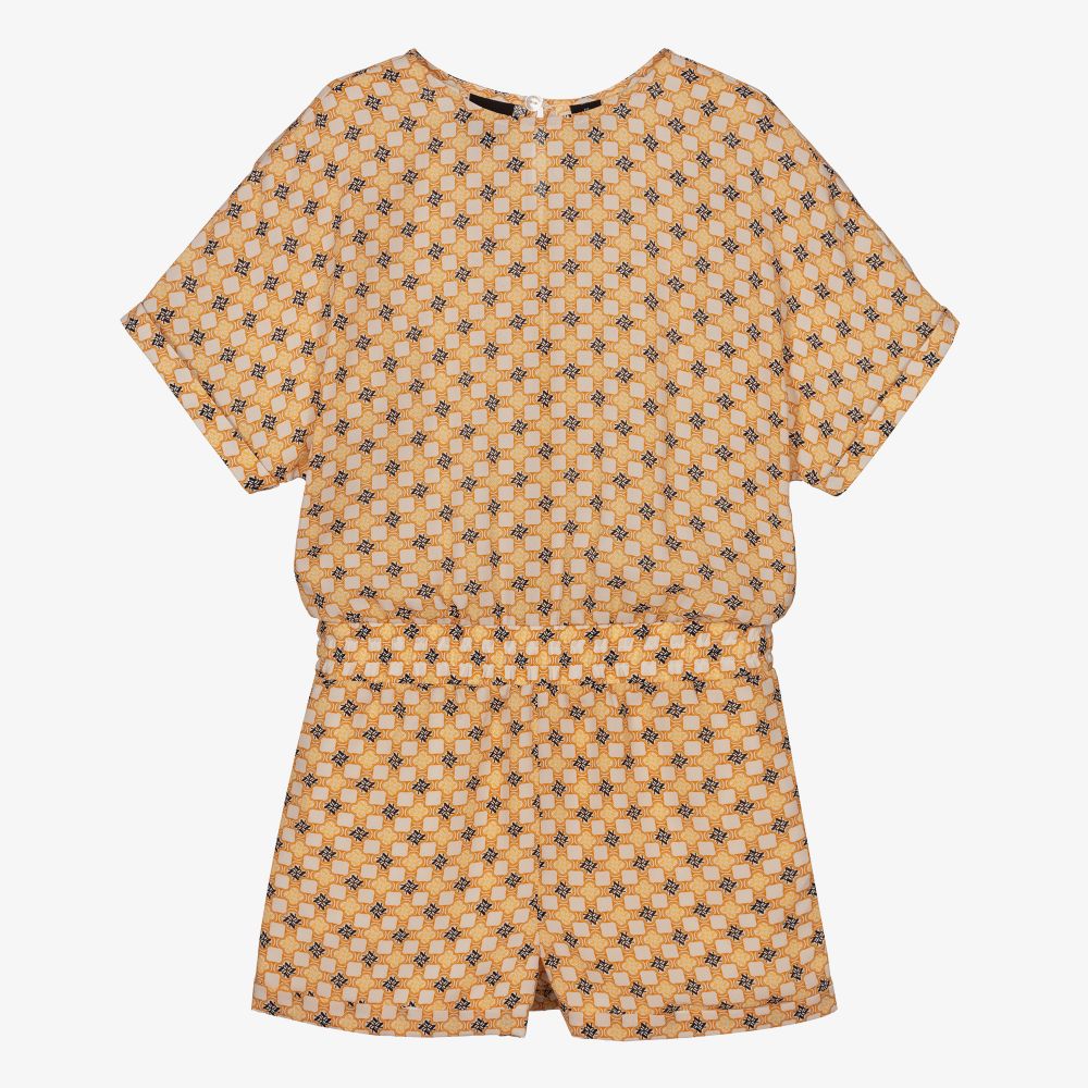 NIK&NIK - Girls Orange & Yellow Playsuit | Childrensalon