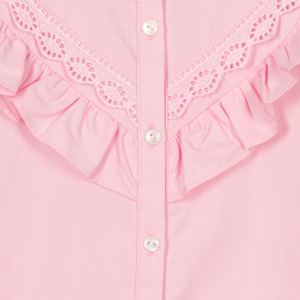 NIK&NIK-بلوز قطن لون زهري للبنات | Childrensalon Outlet