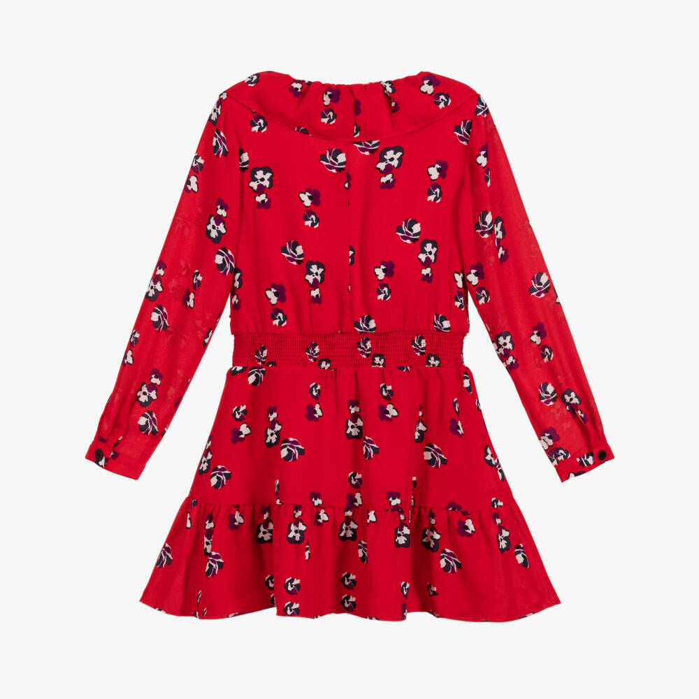 NIK&NIK-فستان كريب شيفون لون أحمر | Childrensalon Outlet