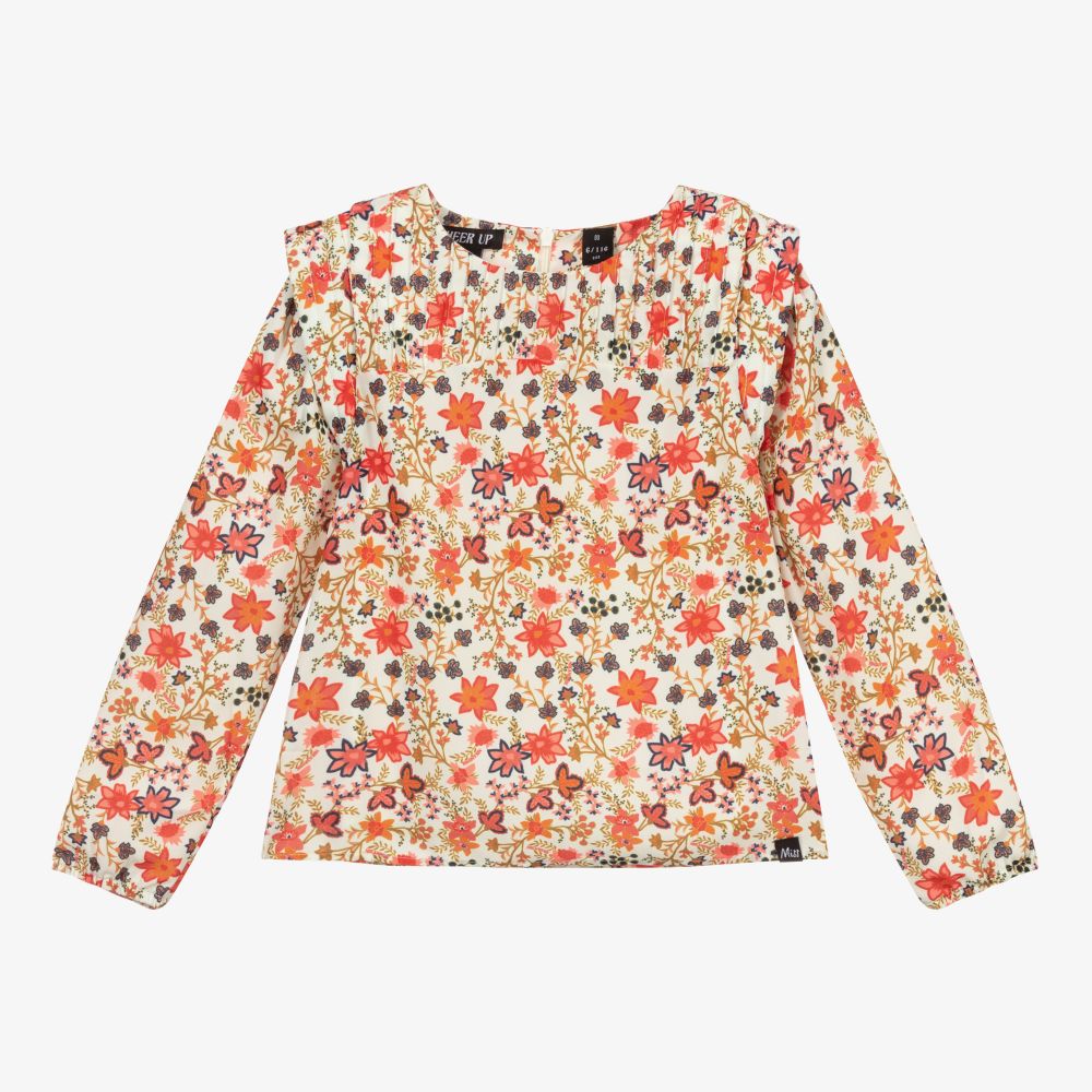 NIK&NIK-Girls Red Floral Blouse | Childrensalon Outlet